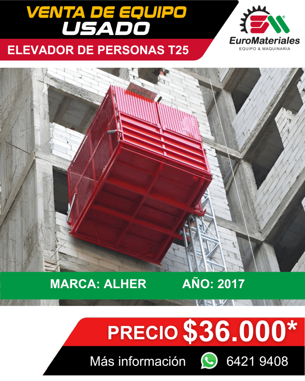Elevador de personas T25
