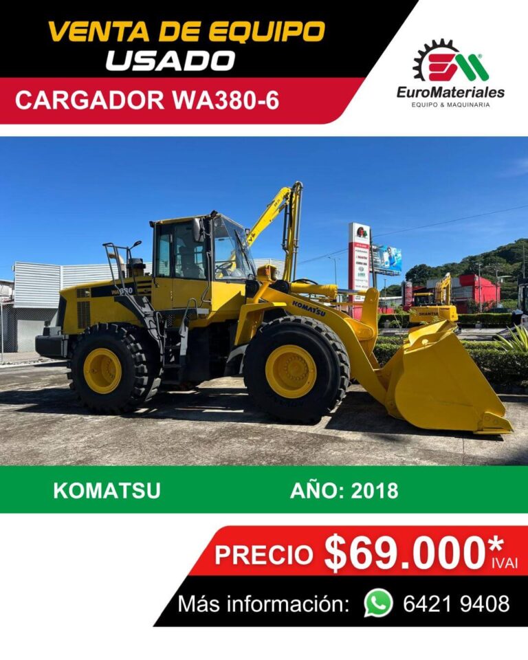 Cargador Komatsu WA380-6 Año 2018