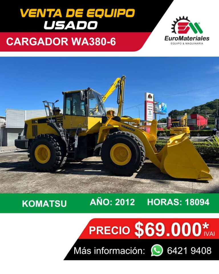 CARGADOR USADO KOMATSU 2012