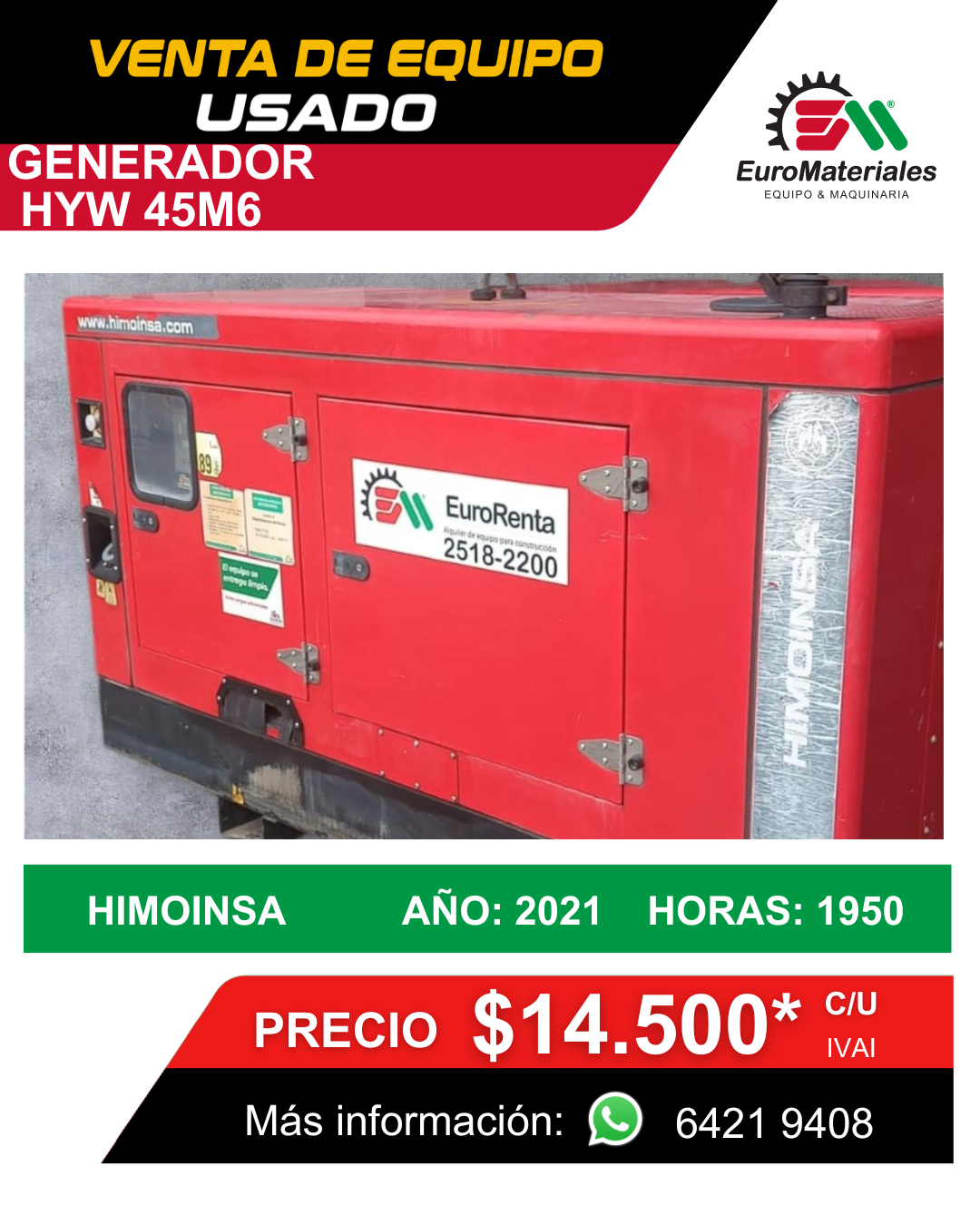 GENERADOR HYW 45M6