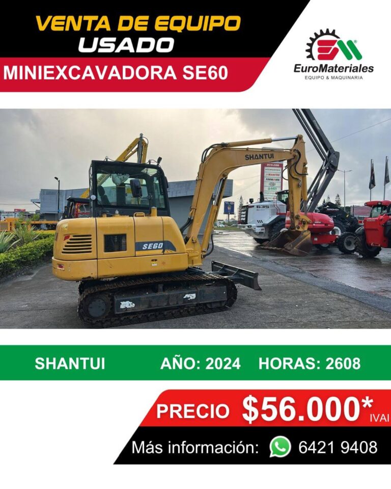 Miniexcavadora SHANTUI SE60 Año 2024