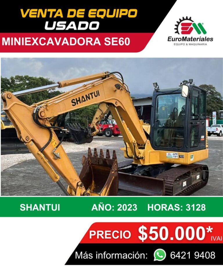 Miniexcavadora SHANTUI SE60 Año 2021