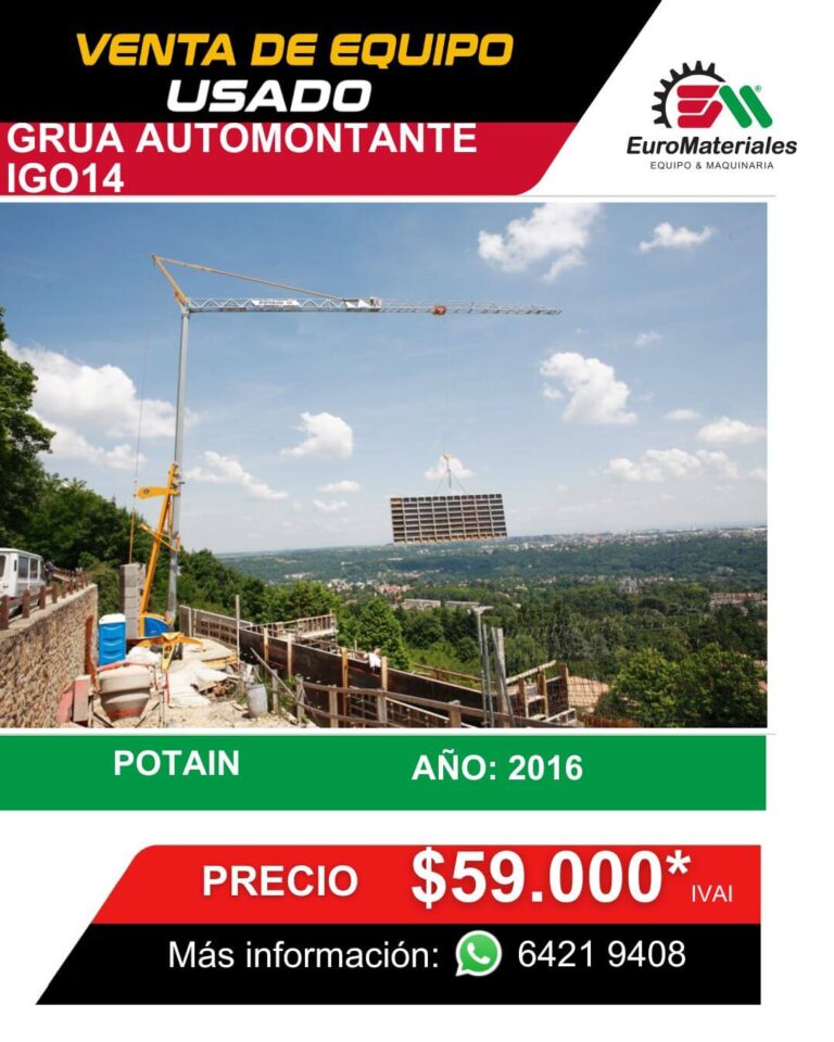 Grua automontante IGO POTAIN Año 2026
