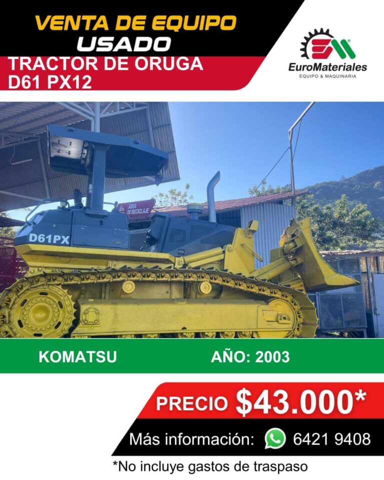 Tractor de orugas KOMATSU D61 PX12 Año 2003