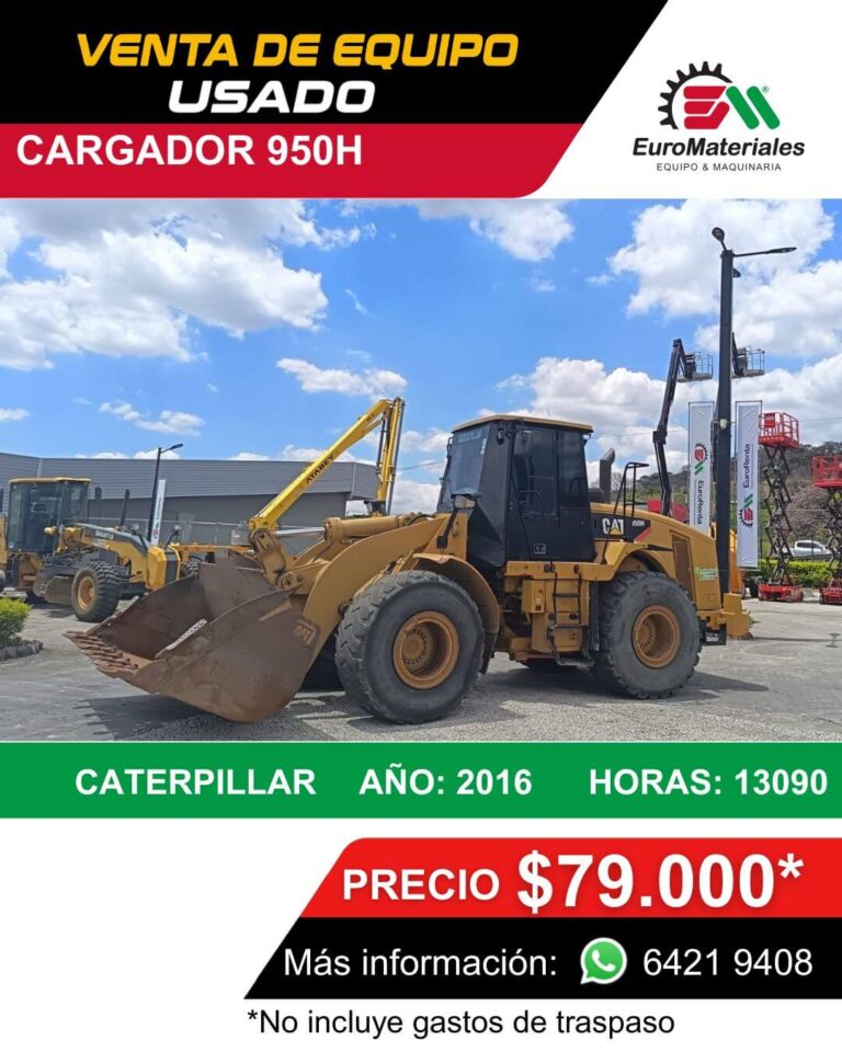 Cargador Caterpillar 950H Año 2016