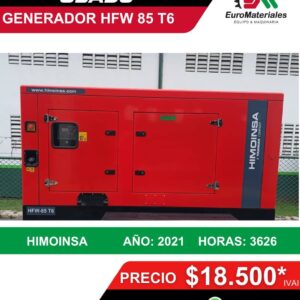 Generador eléctrico HFW-85 T6 Año 2021