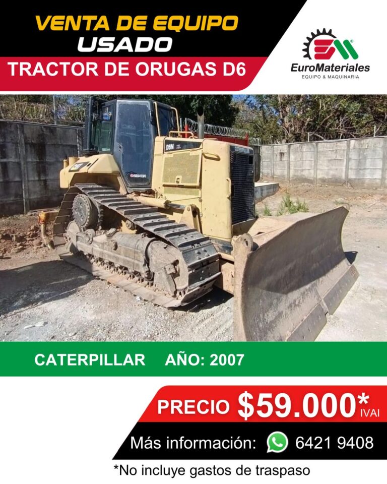 TRACTOR DE ORUGAS USADO CAT D6