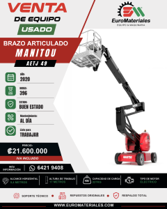 BRAZO ARTICULADO MANITOU USADO 2020