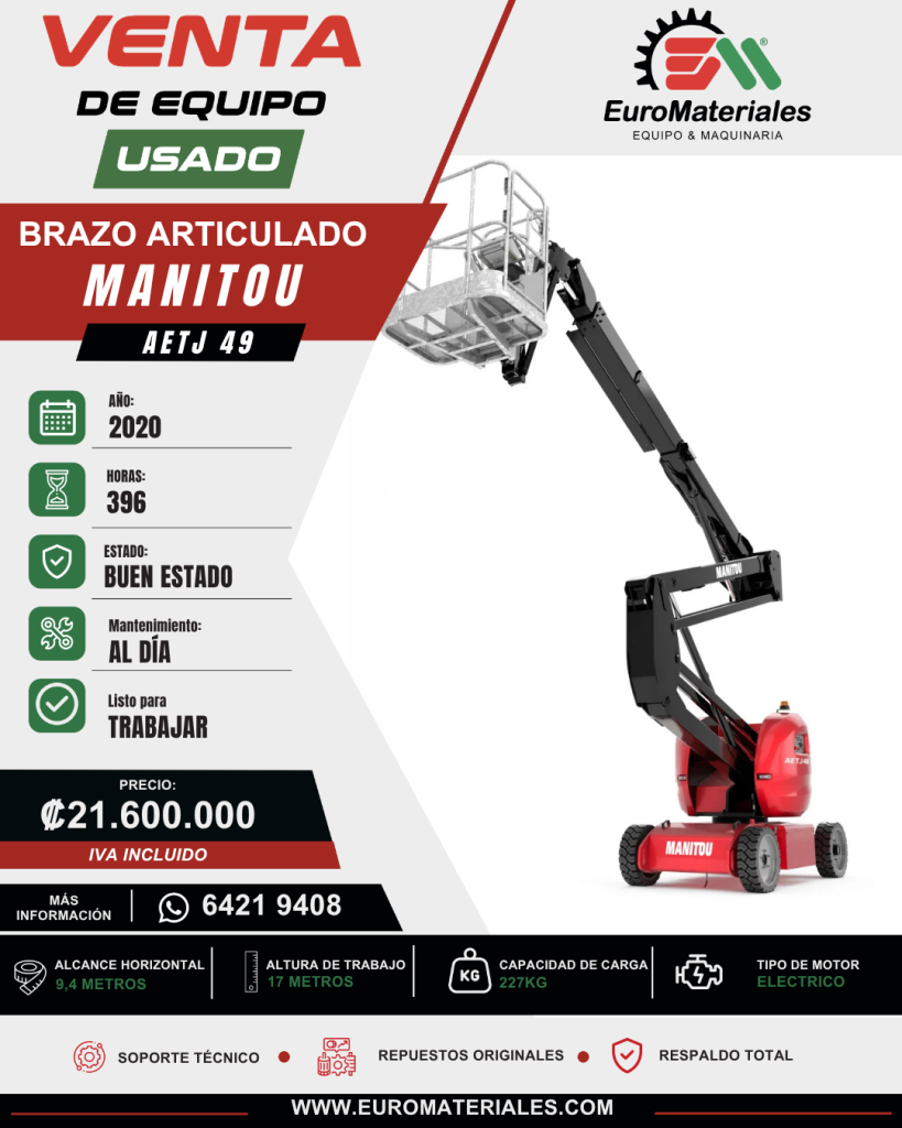 BRAZO ARTICULADO MANITOU USADO 2020