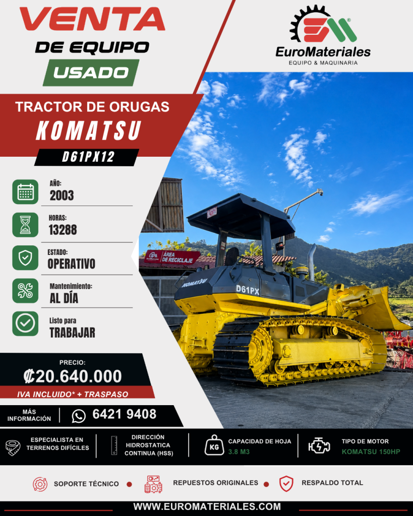 TRACTOR DE ORUGAS USADO KOMATSU