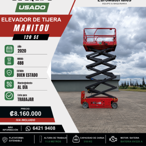ELEVADOR DE TIJERA USADO MANITOU 2020