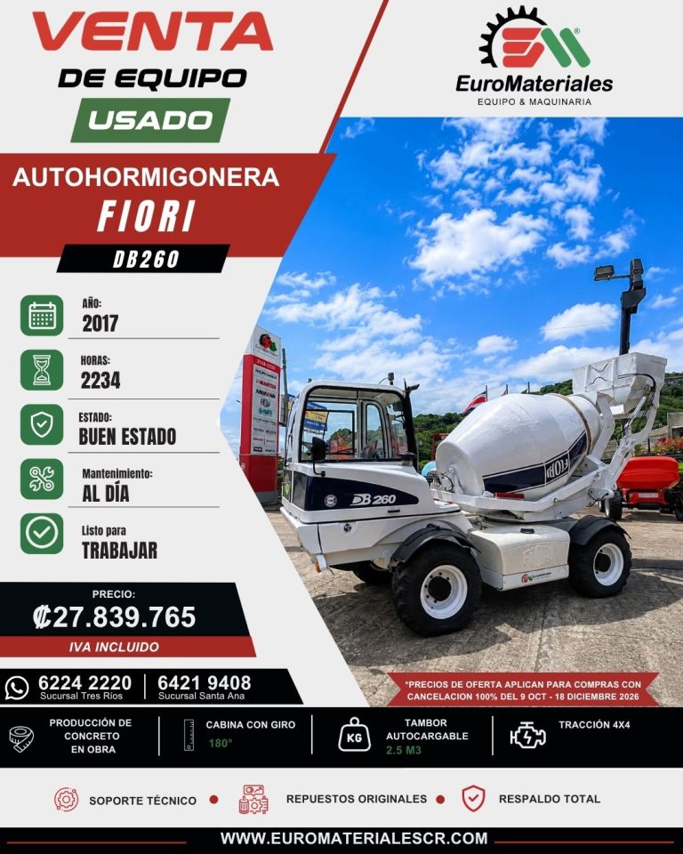 AUTOHORMIGONERA DB260 FIORI USADA 2017
