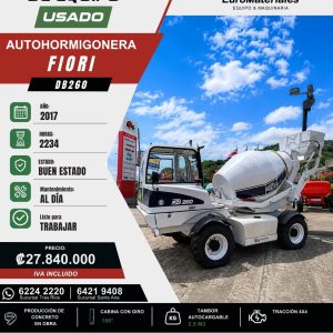 AUTOHORMIGONERA DB260 FIORI USADA AÑO 2017