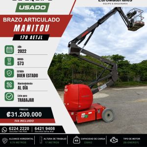 BRAZO ARTICULADO 170 AETJL MANITOU USADO AÑO 2022