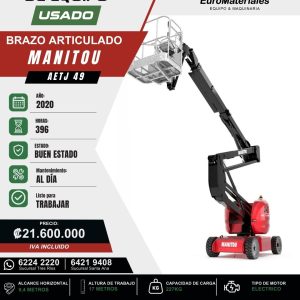 BRAZO ARTICULADO AETJ49 USADO MANITOU AÑO 2020