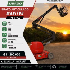 BRAZO ARTICULADO 170 AETJL MANITOU USADO AÑO 2022