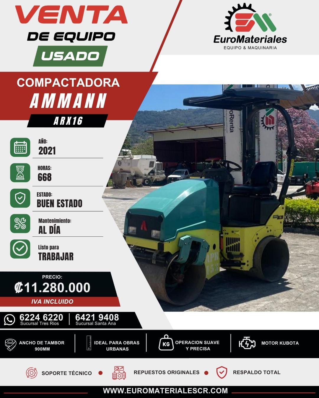 COMPACTADORA ARX16 AMMANN USADA