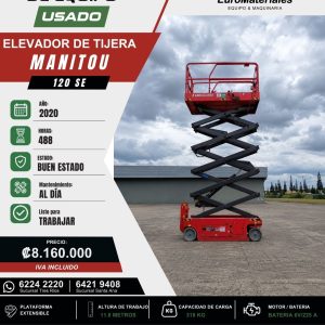 ELEVADOR DE TIJERA 120 SE MANITOU USADO