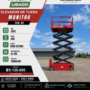 ELEVADOR DE TIJERA 120 SE USADO MANITOU AÑO 2021