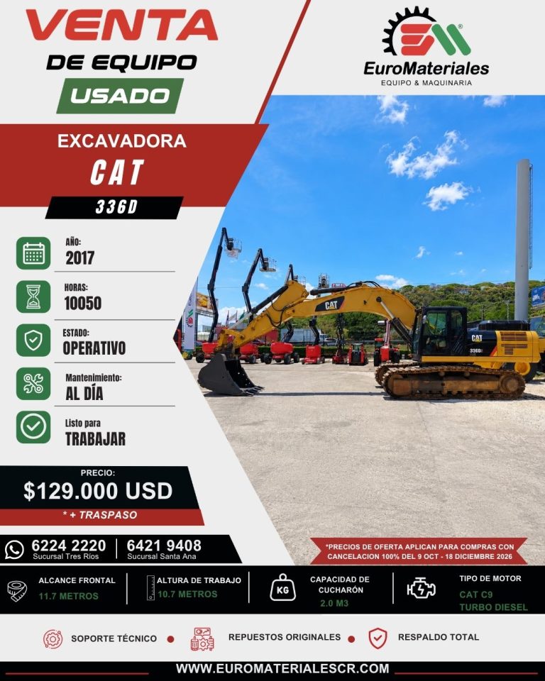 EXCAVADORA 336D CAT USADA 2017