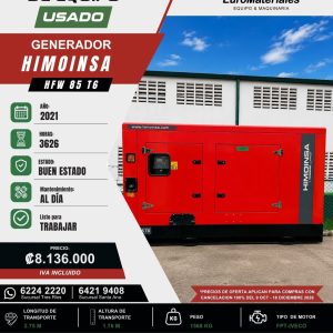 GENERADOR HFW85 T6 HIMOINSA USADO