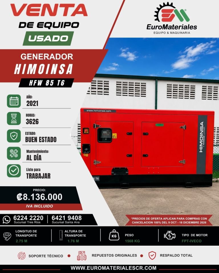 GENERADOR HFW85 T6 HIMOINSA USADO