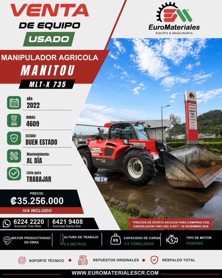 MANIPULADOR AGRICOLA MLT-X735 USADO MANITOU