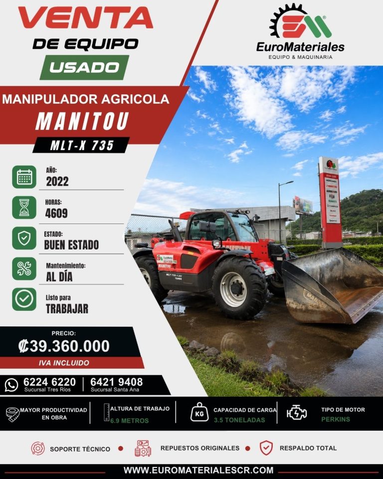 MANIPULADOR AGRICOLA MLTX735 MANITOU USADO AÑO 2022