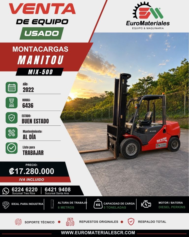 MONTACARGAS MIX50D MANITOU USADO AÑO 2022