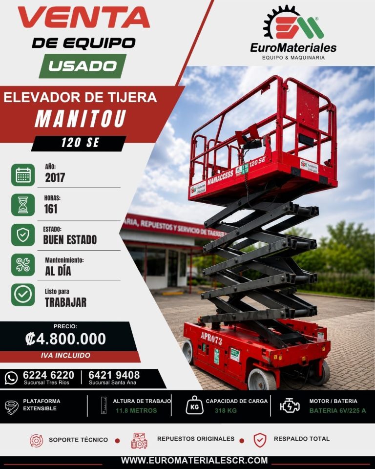 ELEVADOR DE TIJERA 120 SE MANITOU USADO AÑO 2017