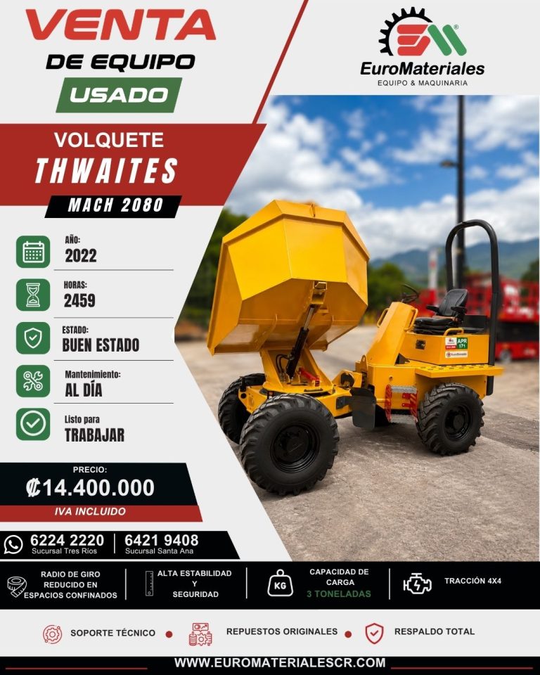 VOLQUETE MACH2080 THWAITES USADO AÑO 2022