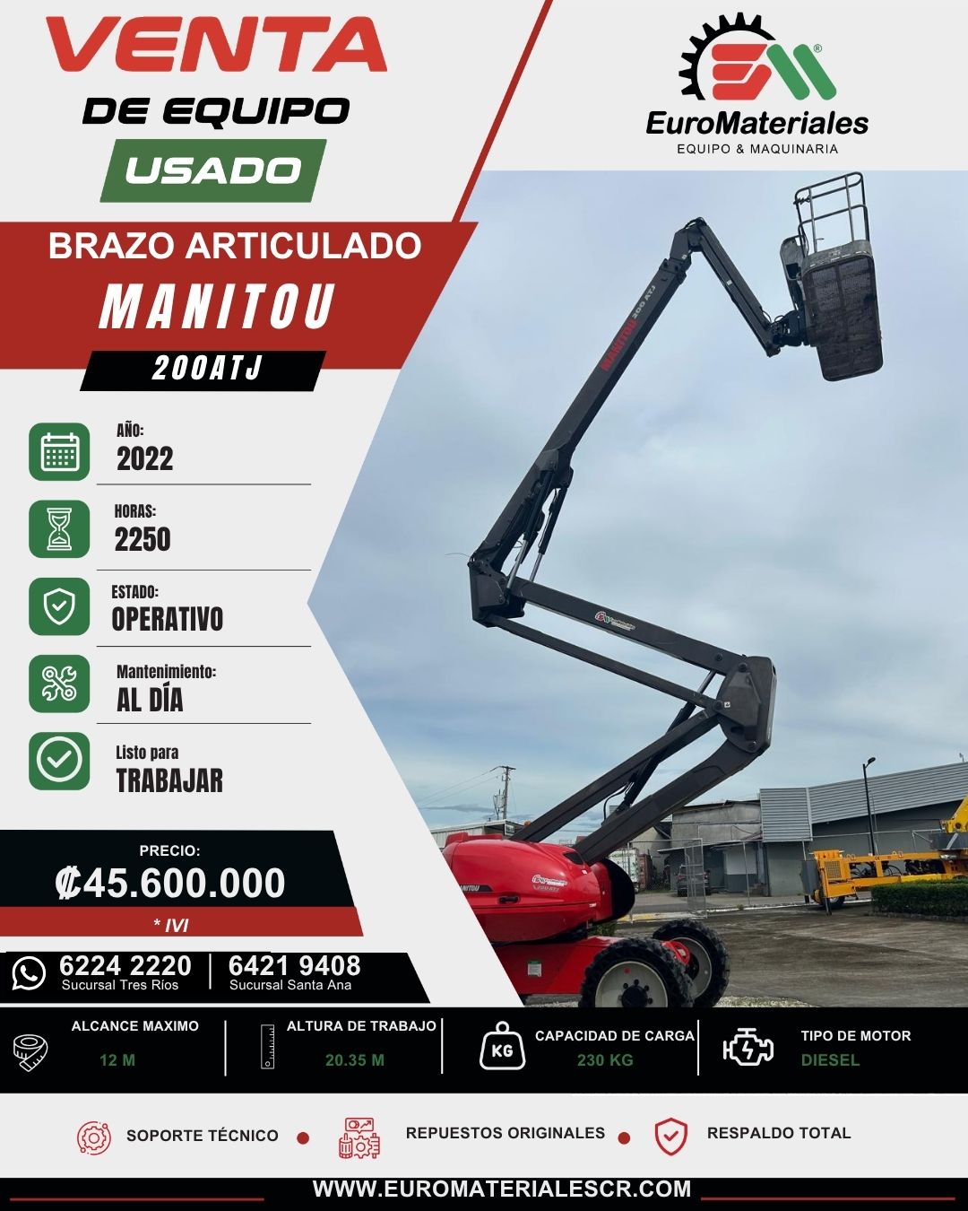BRAZO ARTUCULADO USADO 200 ATJ