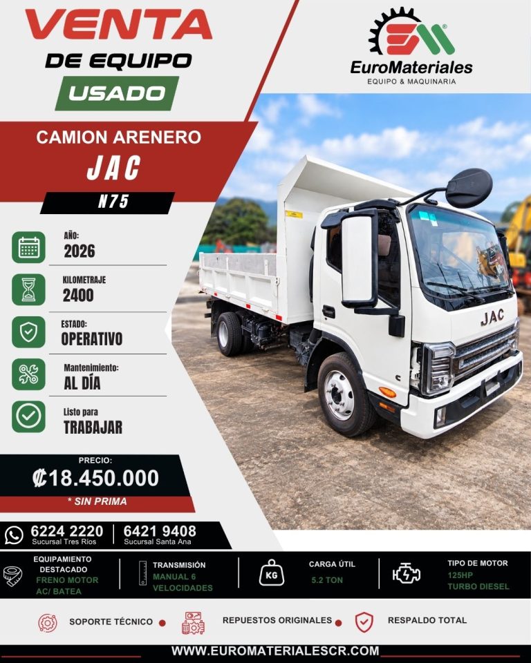 CAMION ARENERO USADO JAC N75