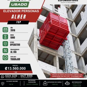 ELEVADOR DE PERSONAS TCP ALHER USADO