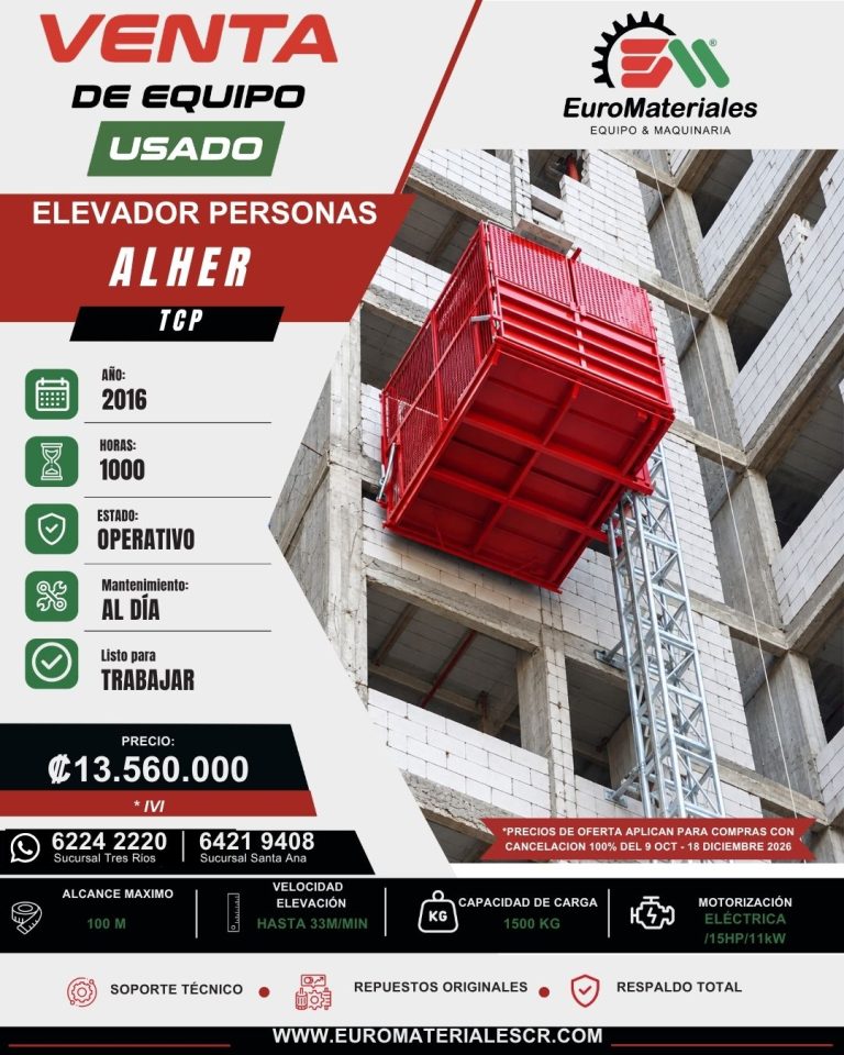 ELEVADOR DE PERSONAS TCP ALHER USADO