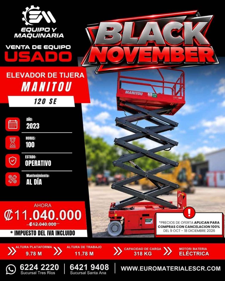 ELEVADOR DE TIJERA USADO MANITOU 120SE 2023
