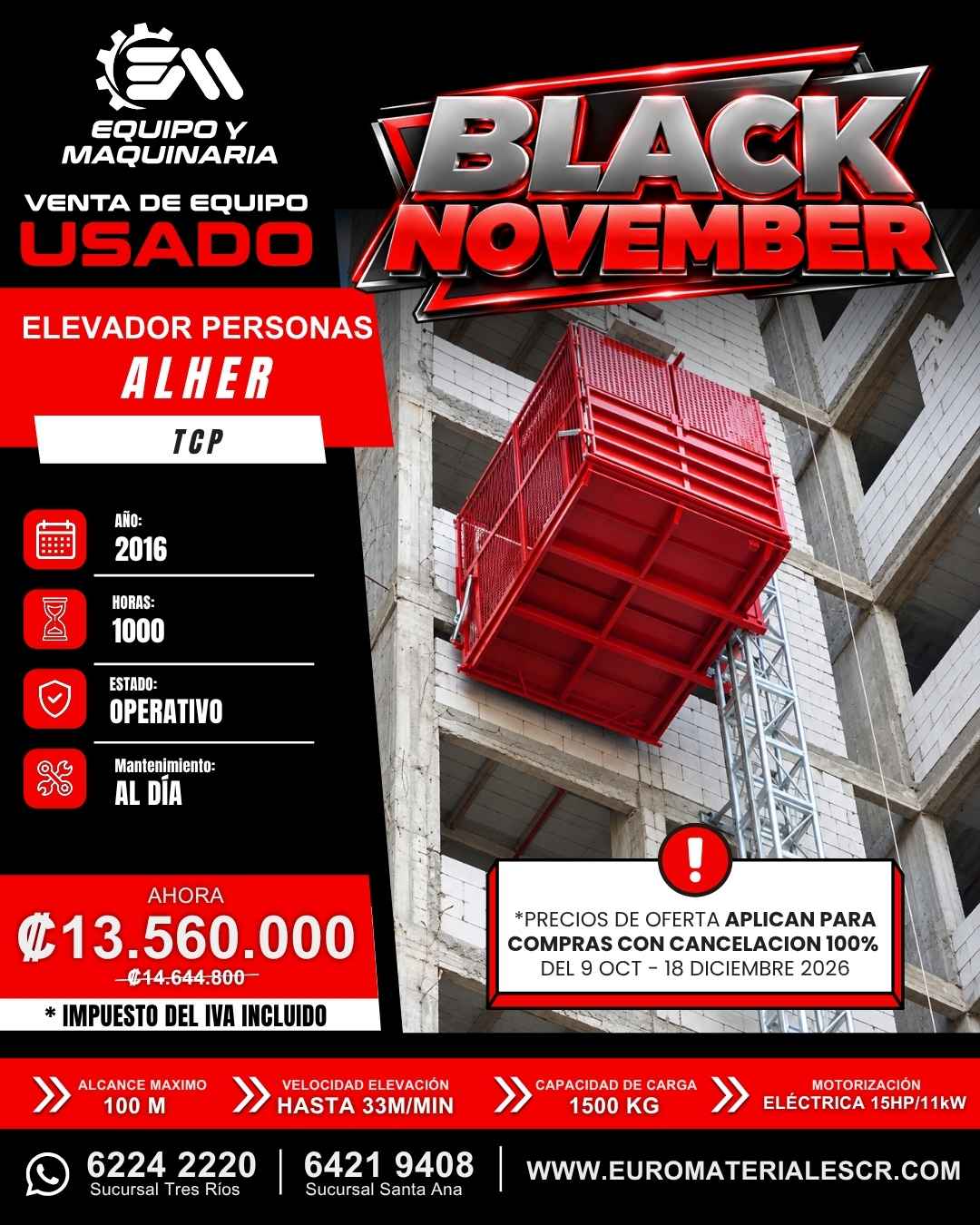 Elevador personas ALHER TCP