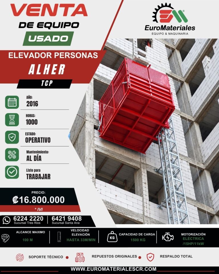 ELEVADOR DE PERSONAS USADO ALHER