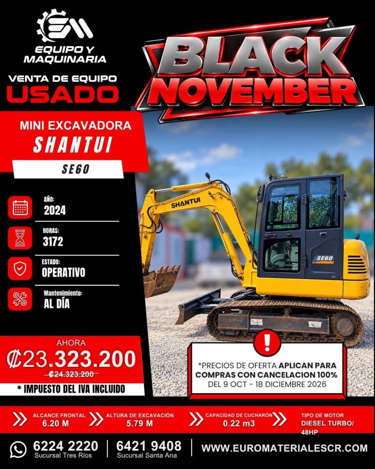MINIEXCAVADORA SHANTUI SE60 AÑO 2024